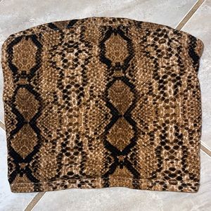 Snake Print Tube Top
